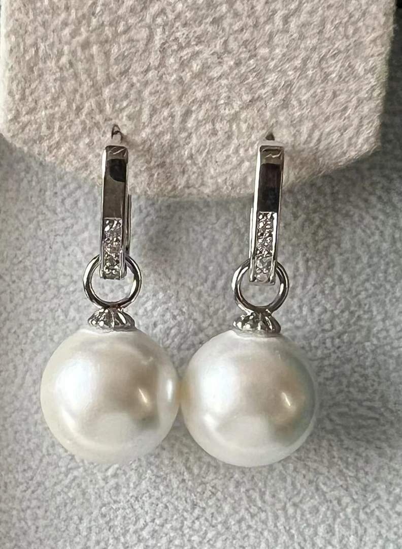 非金属耳饰 A气质白色轻奢时尚百搭复古简约经典西太后法式耳环