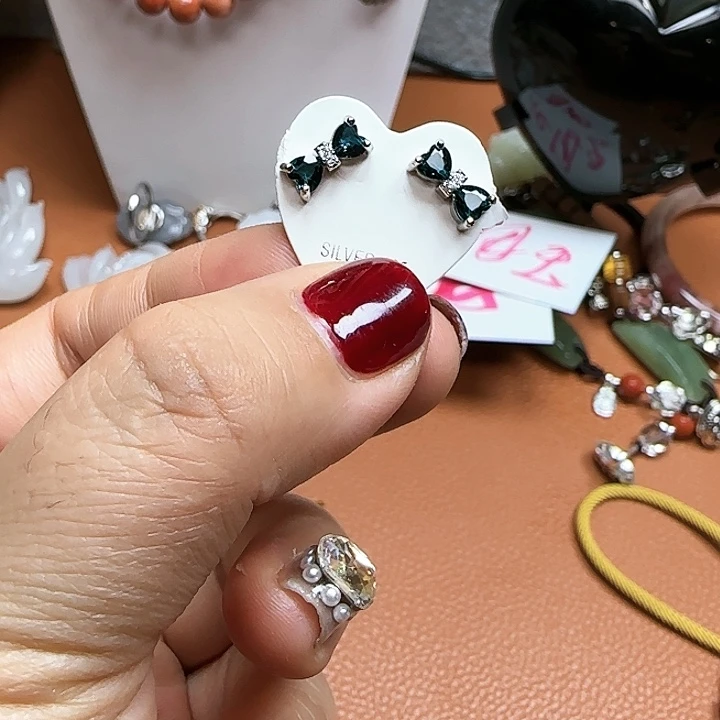 托帕石耳饰银S925镶嵌