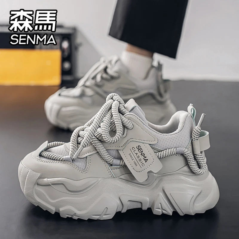 森马男鞋冬季时尚百搭运动休闲跑步男士网红爆款厚底增高老爹潮鞋