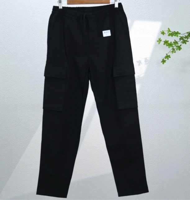 潮牌男女休闲男时尚百搭黑色长裤60650-B4-3
