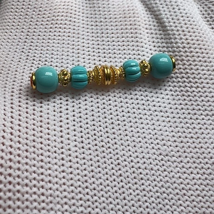 绿松石18K金镶嵌珠宝奇石