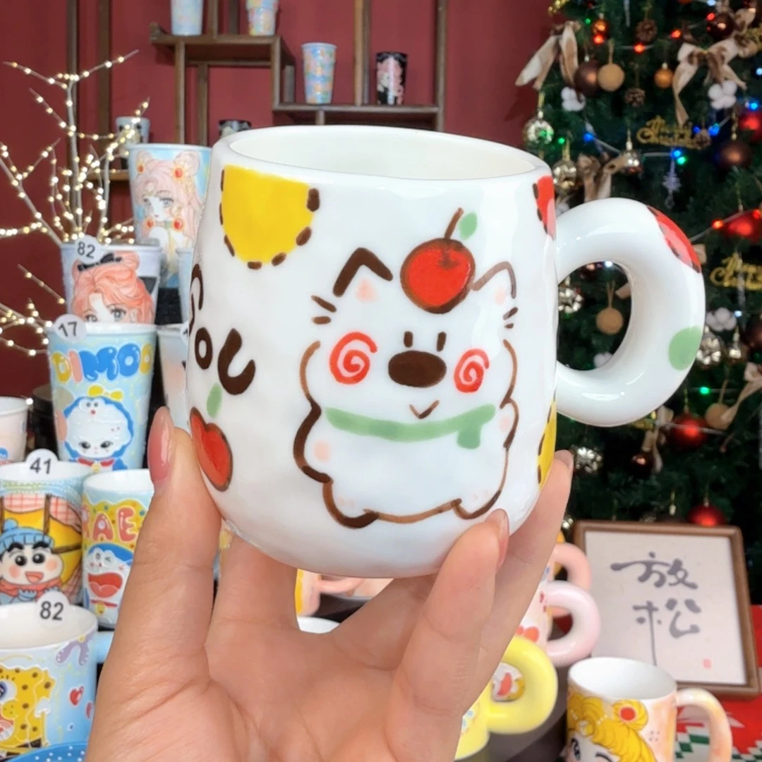 陶摆件景德镇手绘高温釉下彩