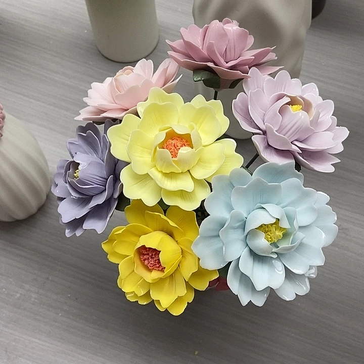 陶瓷纯手工捏花设计