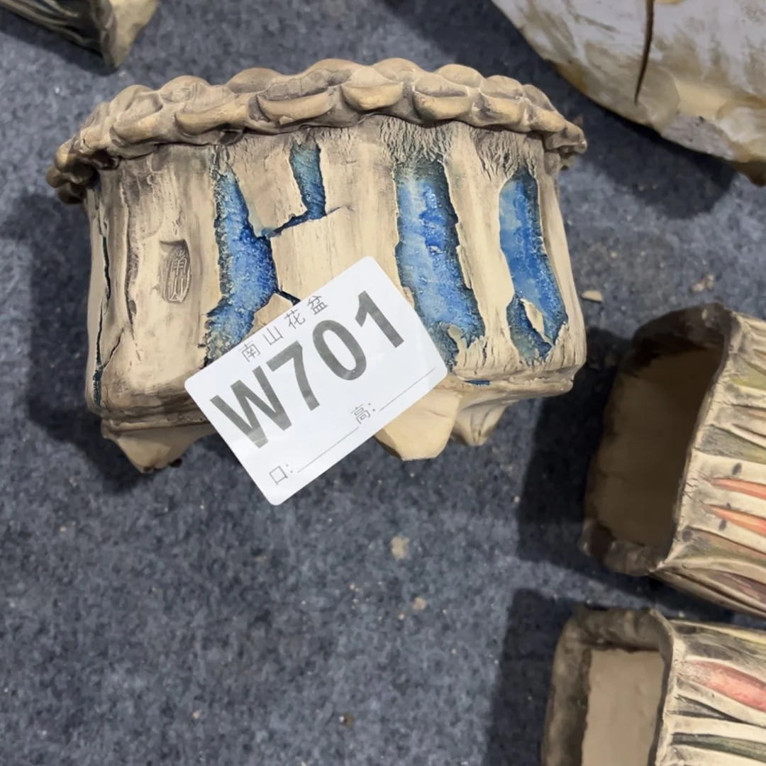 瓶果**白景德镇手捏花盆摆件
