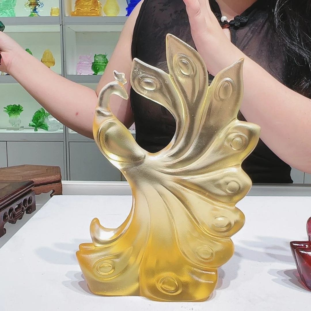 【闪购商品】手工艺品琉璃孔雀