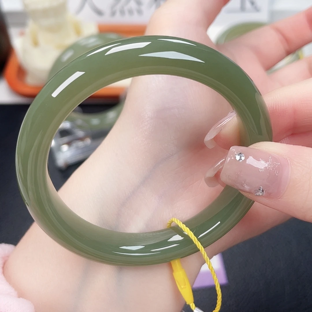 和田玉未镶嵌手镯5253