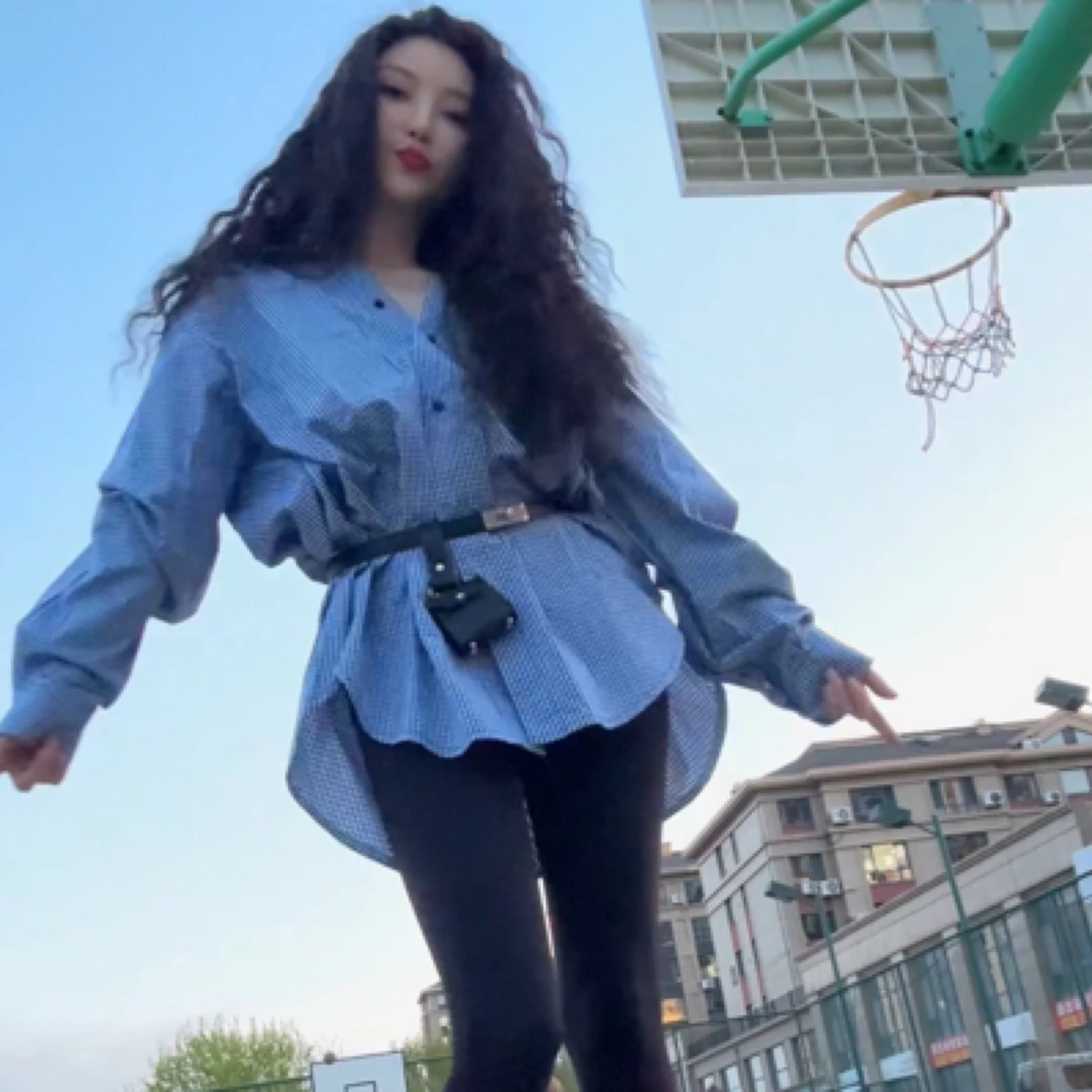 3509极简v领衬衫气质时尚