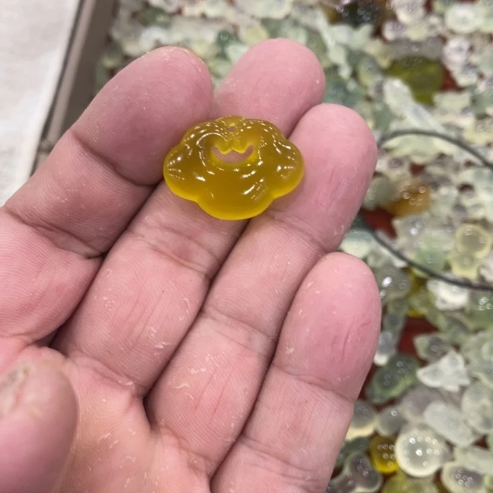 蛇纹石玉合金颈饰