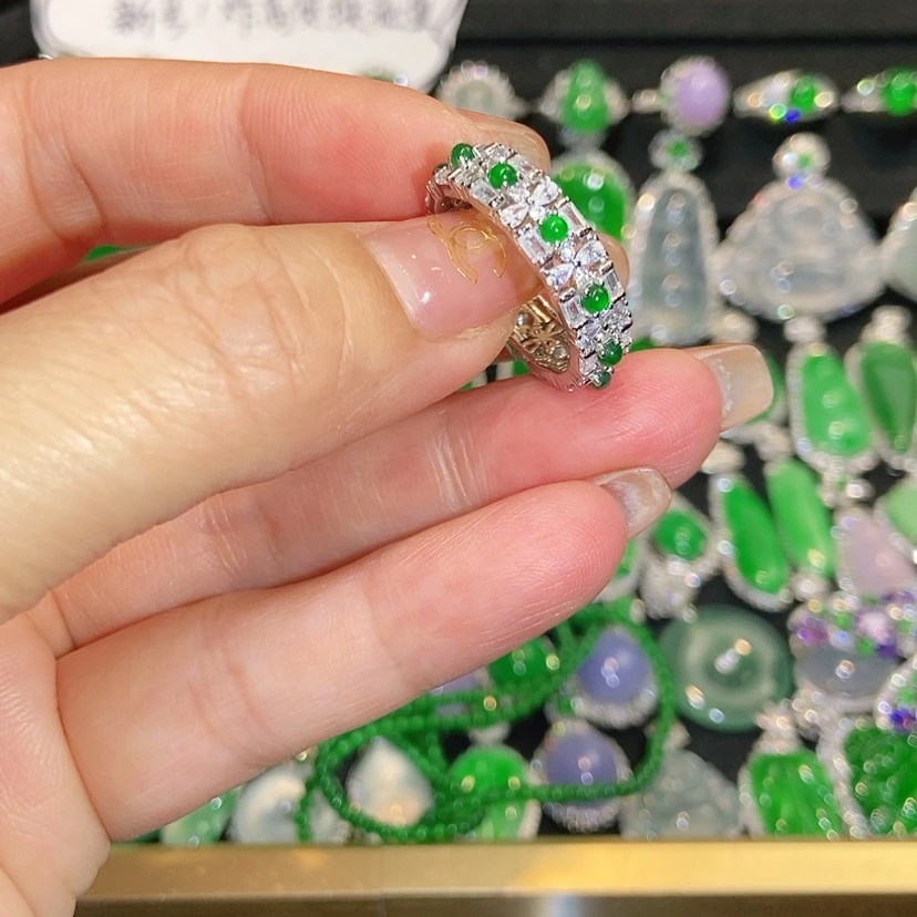 【闪购商品】翡翠戒指未镶嵌天然翡翠