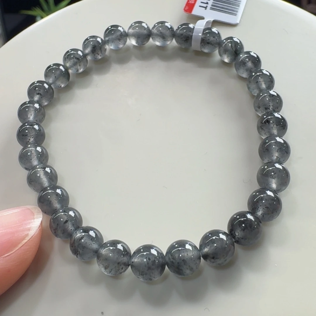 未镶嵌手链翡翠高冰玻乌鸡单圈6mm