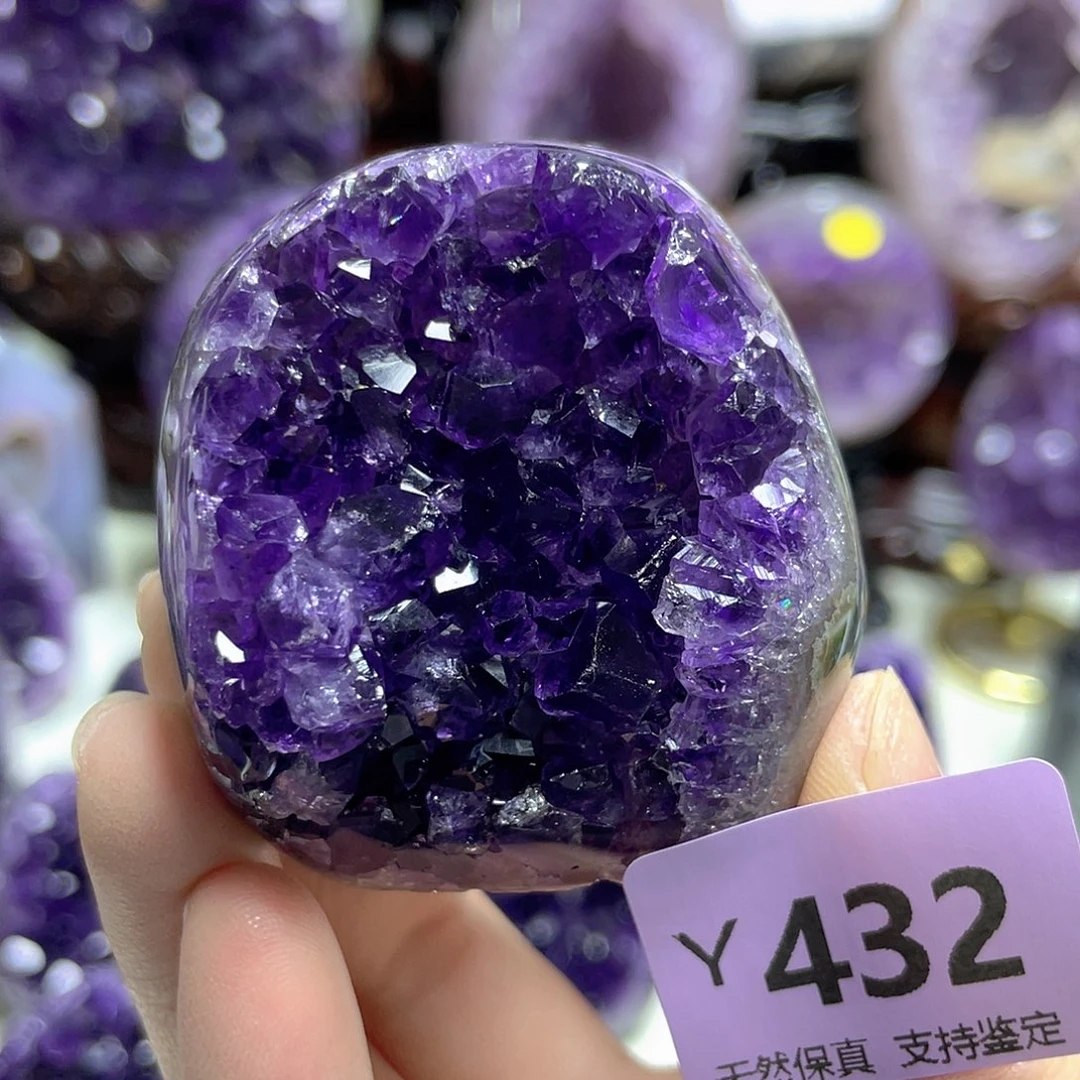 未镶嵌紫晶珠宝半成品