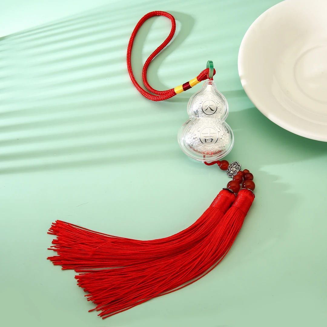 足银银制品 足银银饰品葫芦车挂 大吉大利挂件中国风车载精美