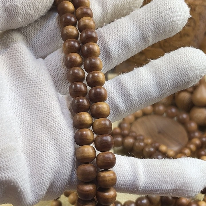 亿***来檀香木手串/手链老山檀香老料7x8多圈虎皮纹黑肉高货