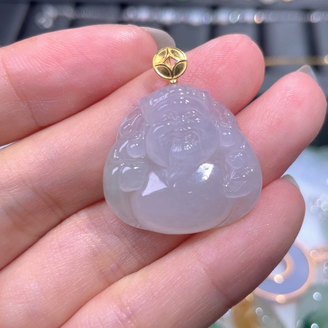 颈饰18K金镶嵌翡翠翡翠