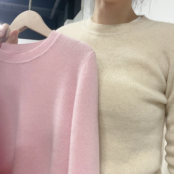 特价粉色米色毛边