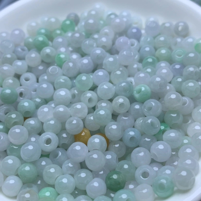 【闪购商品】未镶嵌手链翡翠卡5.5冰大孔珠100个