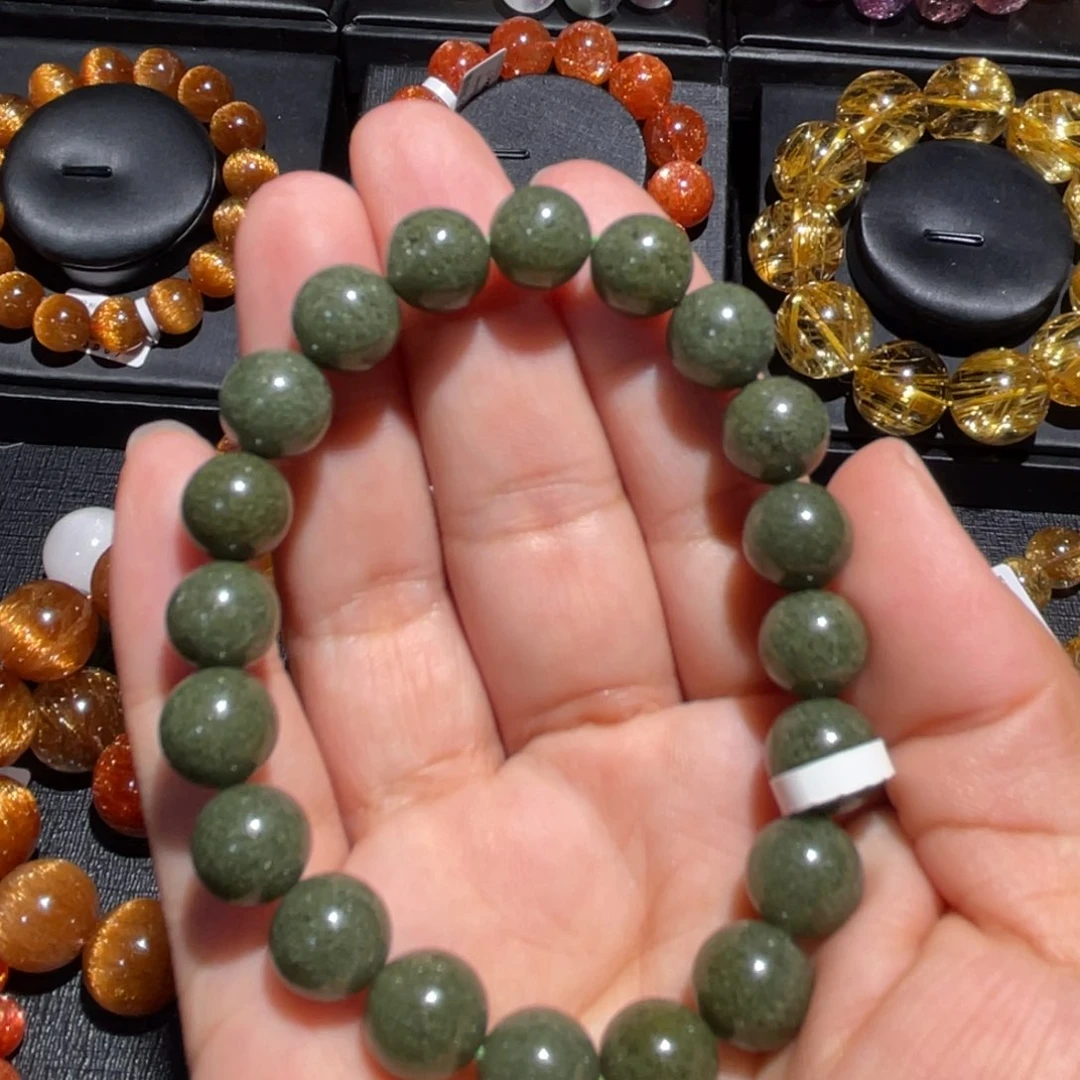 水晶手链未镶嵌绿幽灵满盆8.5mm左右