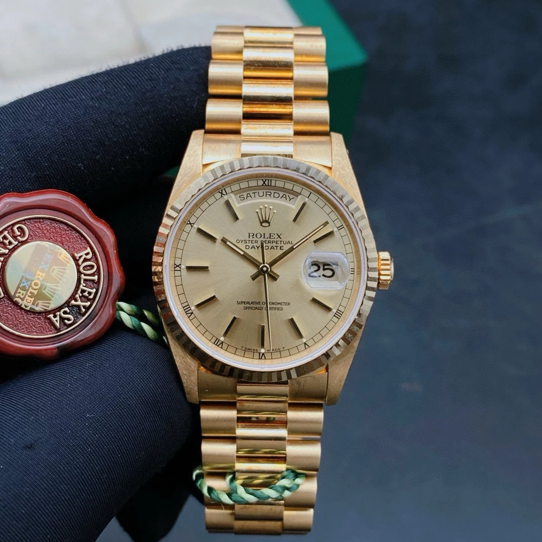 未使用 Rolex/劳力士 星期日历18238/机械表/表径36