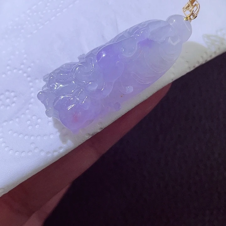 颈饰18K金镶嵌翡翠翡翠