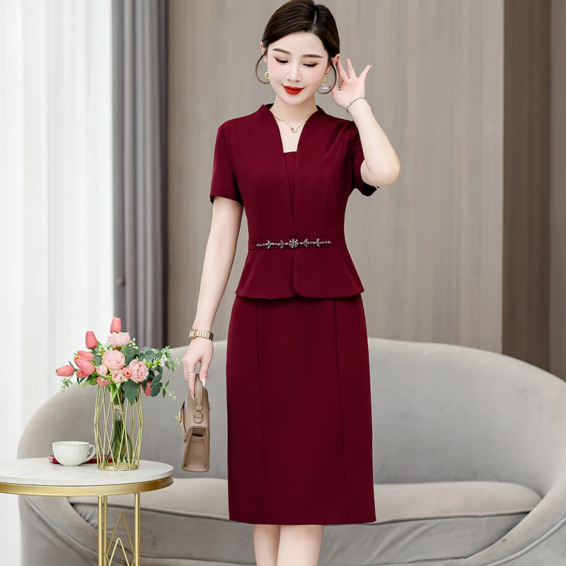 上档次连衣裙旗袍婚礼中长款妈妈装婚宴礼服喜婆婆装敬酒高端洋气