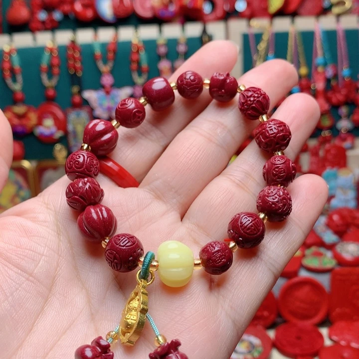天然辰砂工艺品朱砂手串