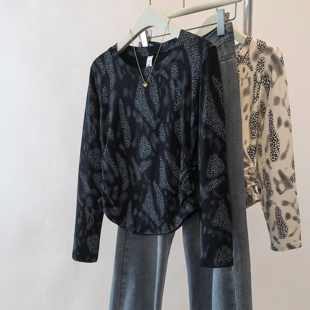 yoewshean/羽媗微胖妹妹大码女装显瘦修身新款百内搭长袖t恤