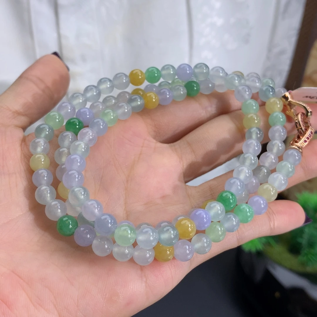 未镶嵌手链翡翠卡6冰胶多宝项链