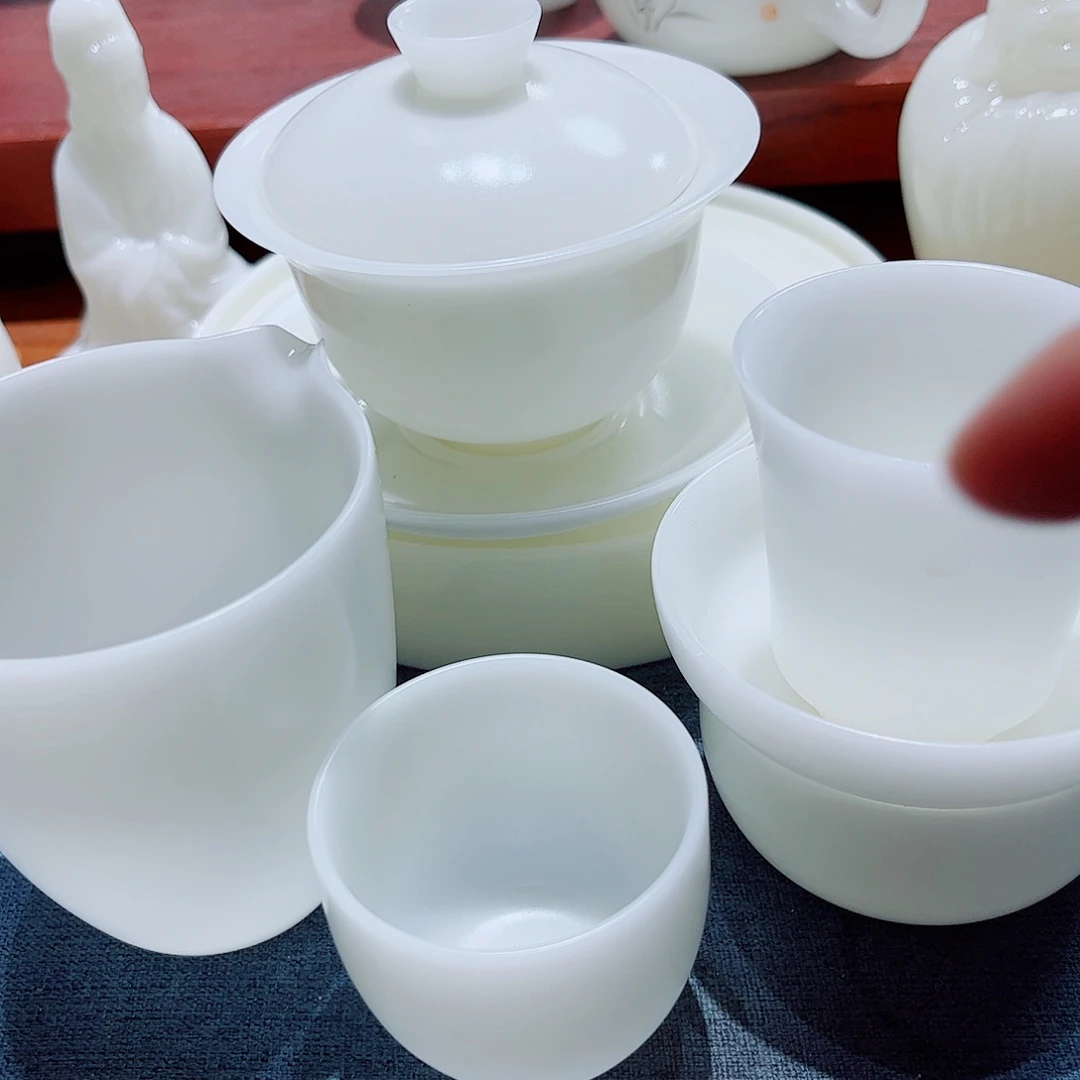 陶瓷素烧璞玉130cc加6杯套安全