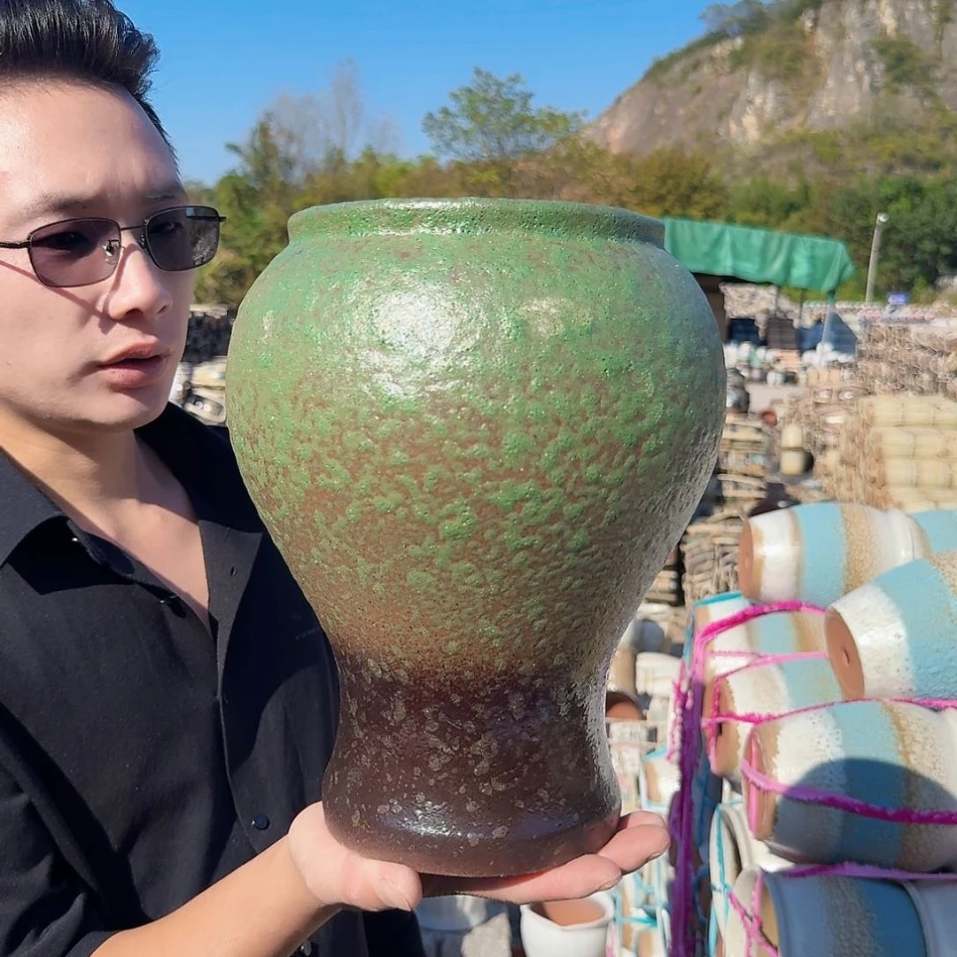 紫砂花盆口16高26（一个美人鱼牛油果小