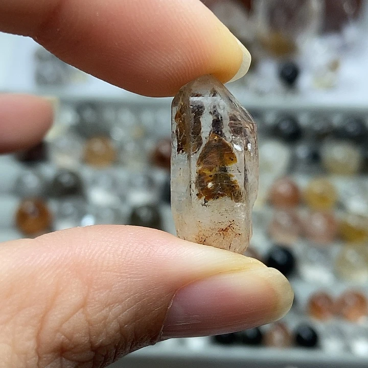 未镶嵌水晶颈饰胶花油胆