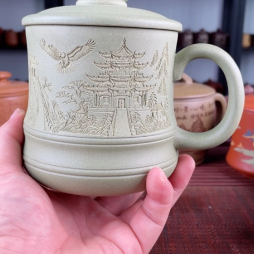 【闪购商品】茶杯紫砂宜兴原矿紫砂盖杯