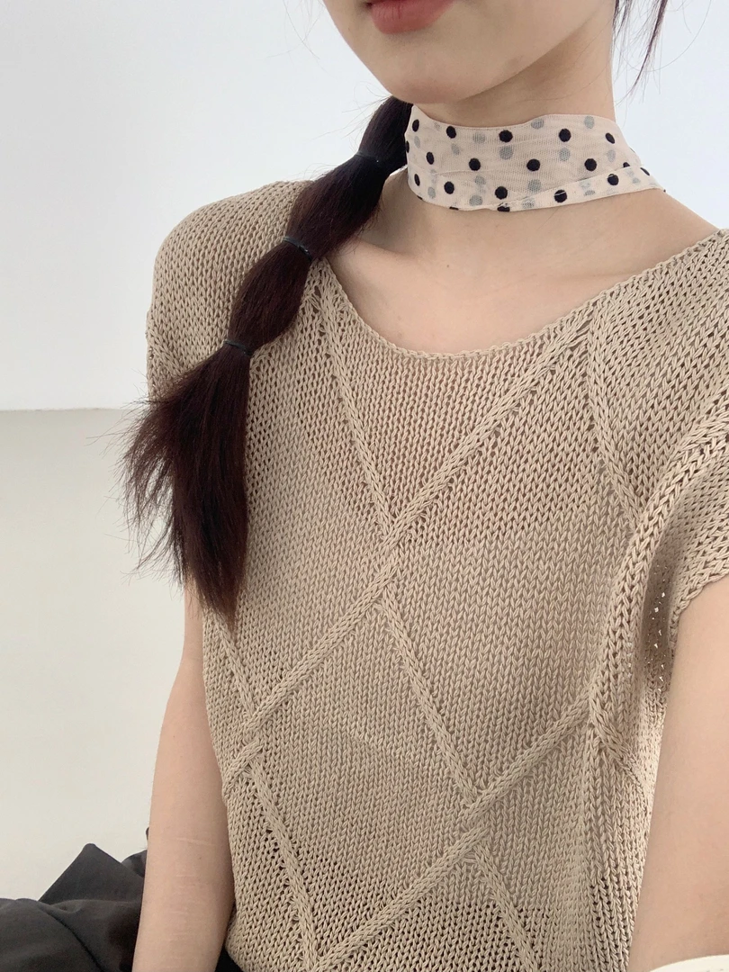 【DUODUO 659905】夏季新款高档和纸纱慵懒风蝴蝶袖针织衫