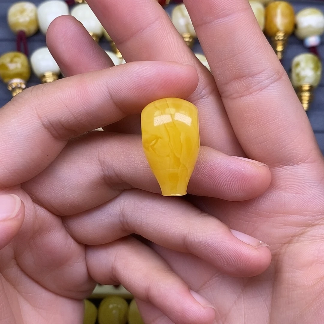 琥珀未镶嵌裸石15.9mm 蜜蜡三通