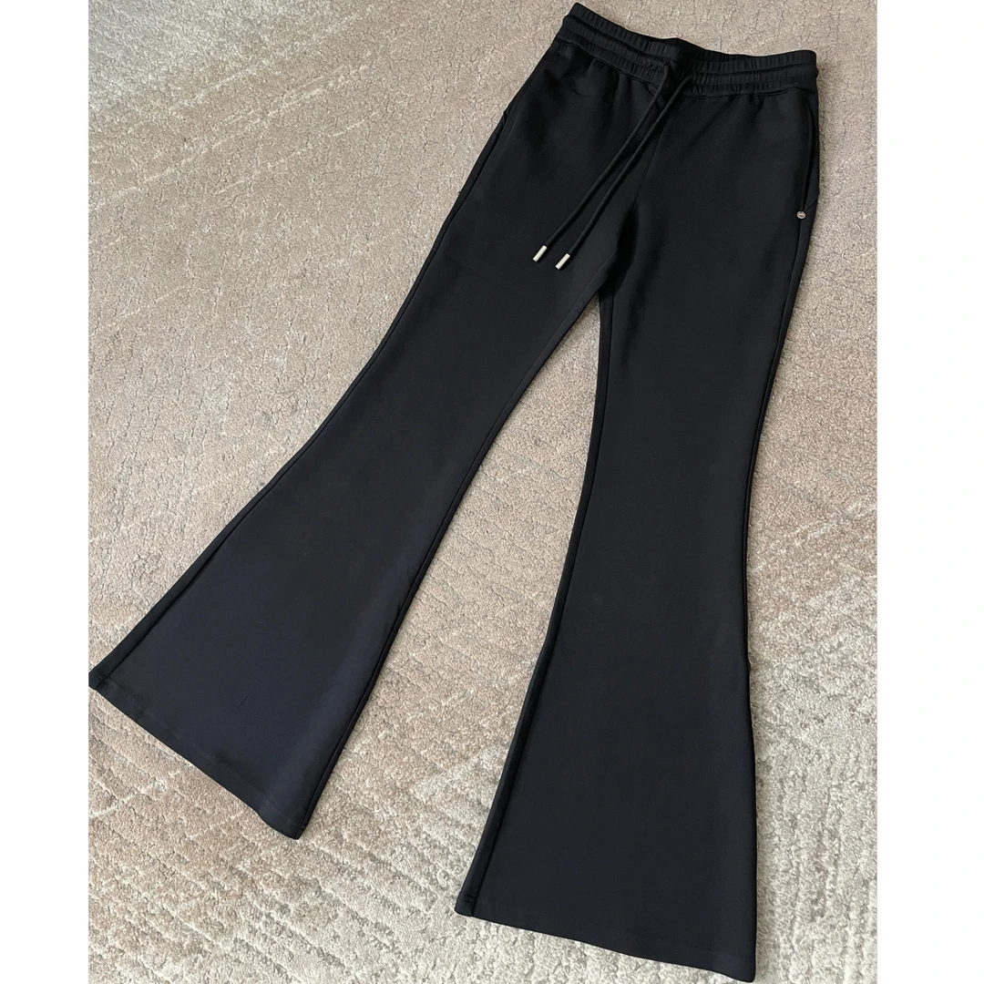 Uninhabitable微喇裤！松紧腰显瘦外穿喇叭裤裤子