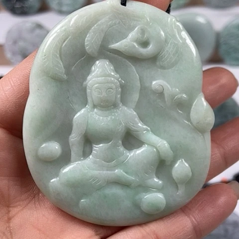 翡翠颈饰未镶嵌玉凤观音福利