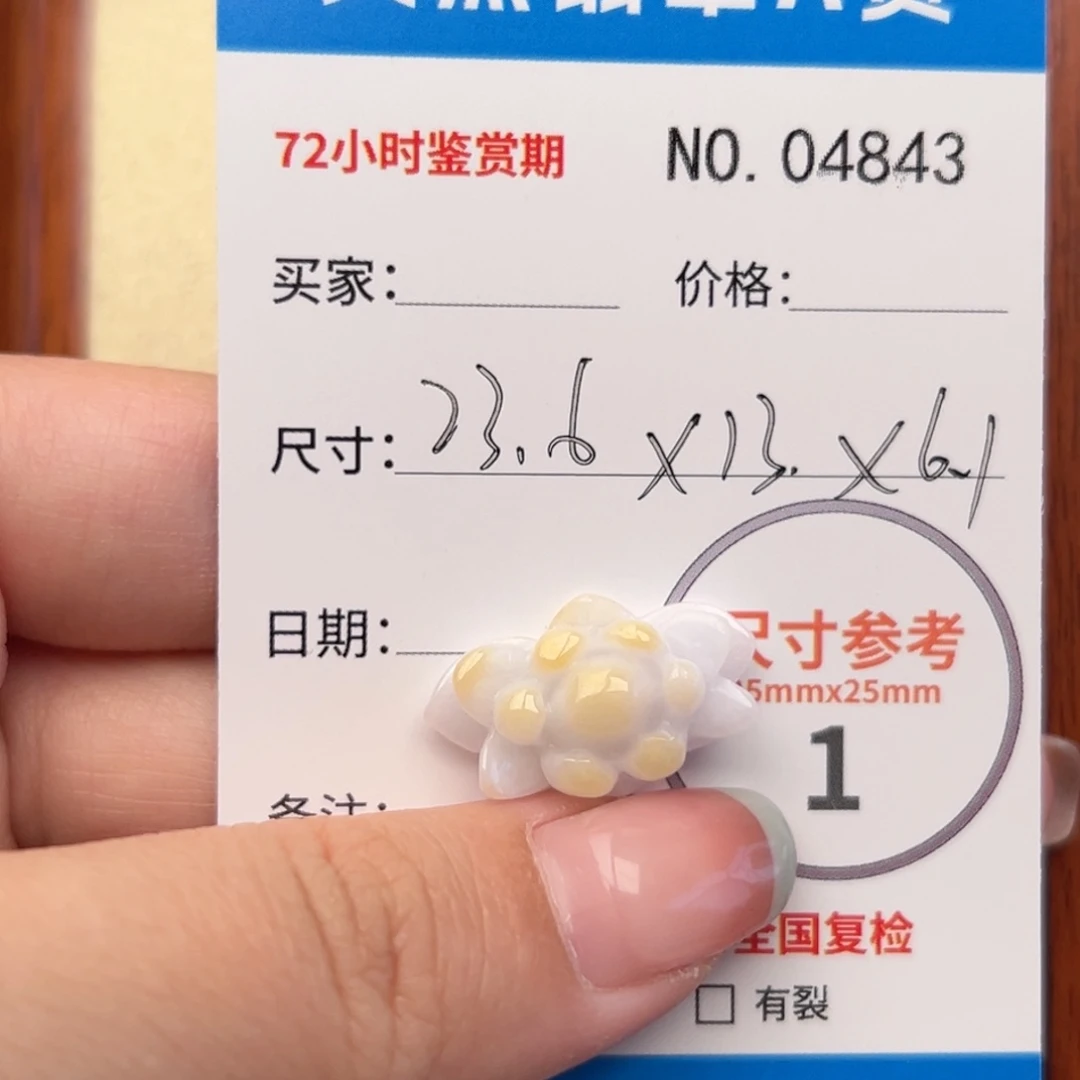 翡翠颈饰未镶嵌挂件4843