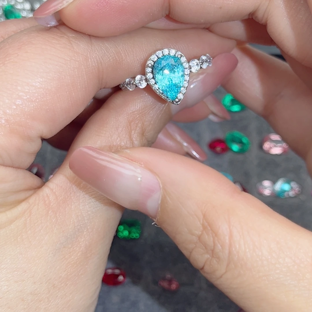 925银合成立方氧化锆培育帕拉伊巴3.38