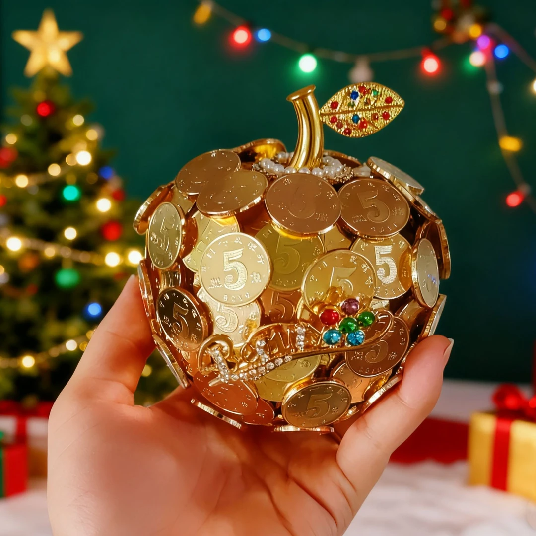 【硬币苹果成品】创意金苹果爱心平安夜圣诞节情人节礼物送女朋友