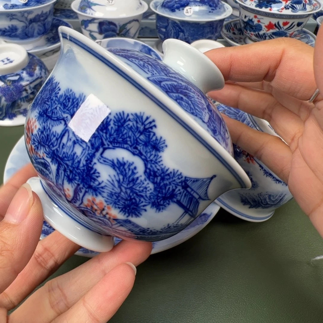 陶瓷景德镇纯手工纯手绘茶具木木59