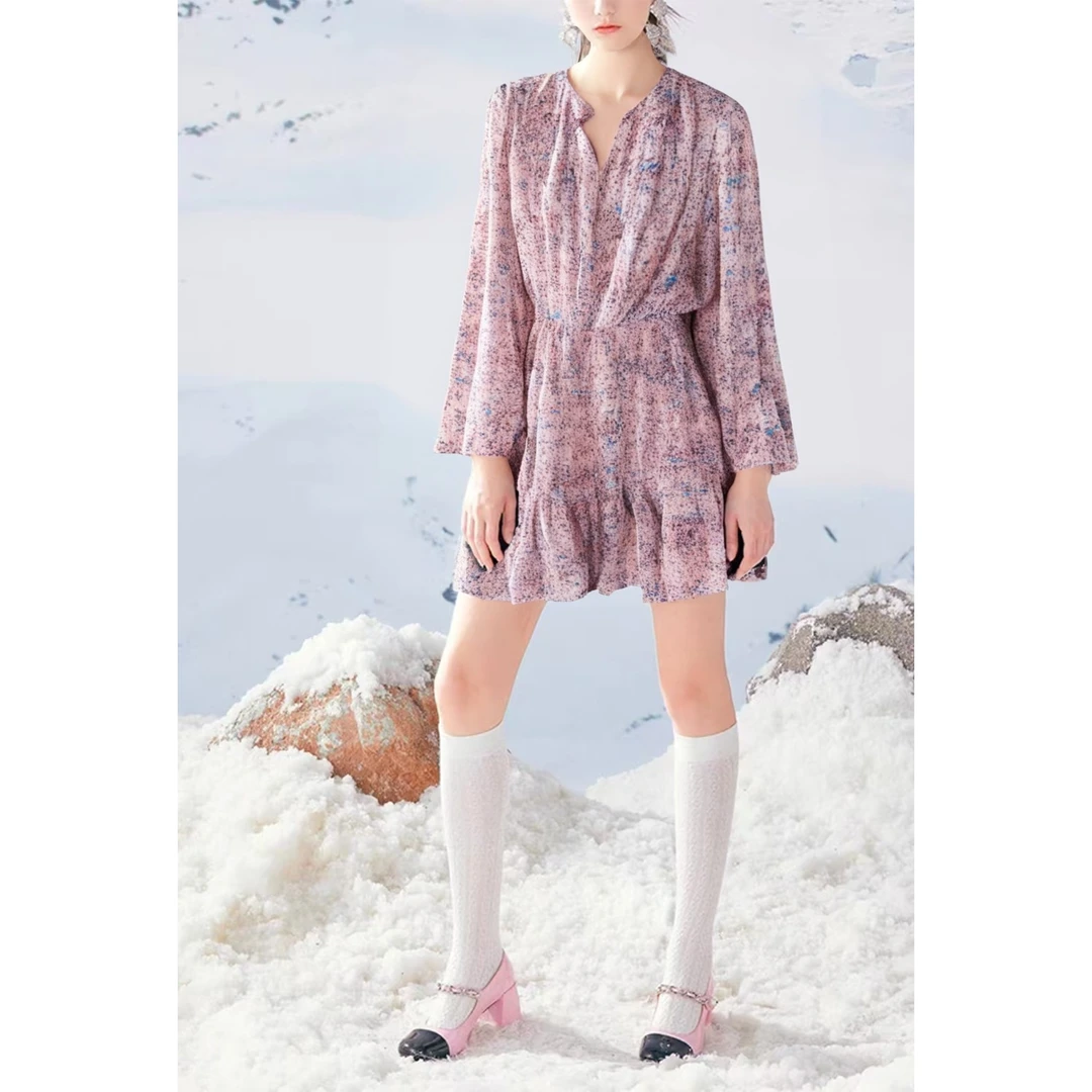 Mind Bridge/心桥碎花潮流时尚连衣裙 MB1294-MVOP121CPK