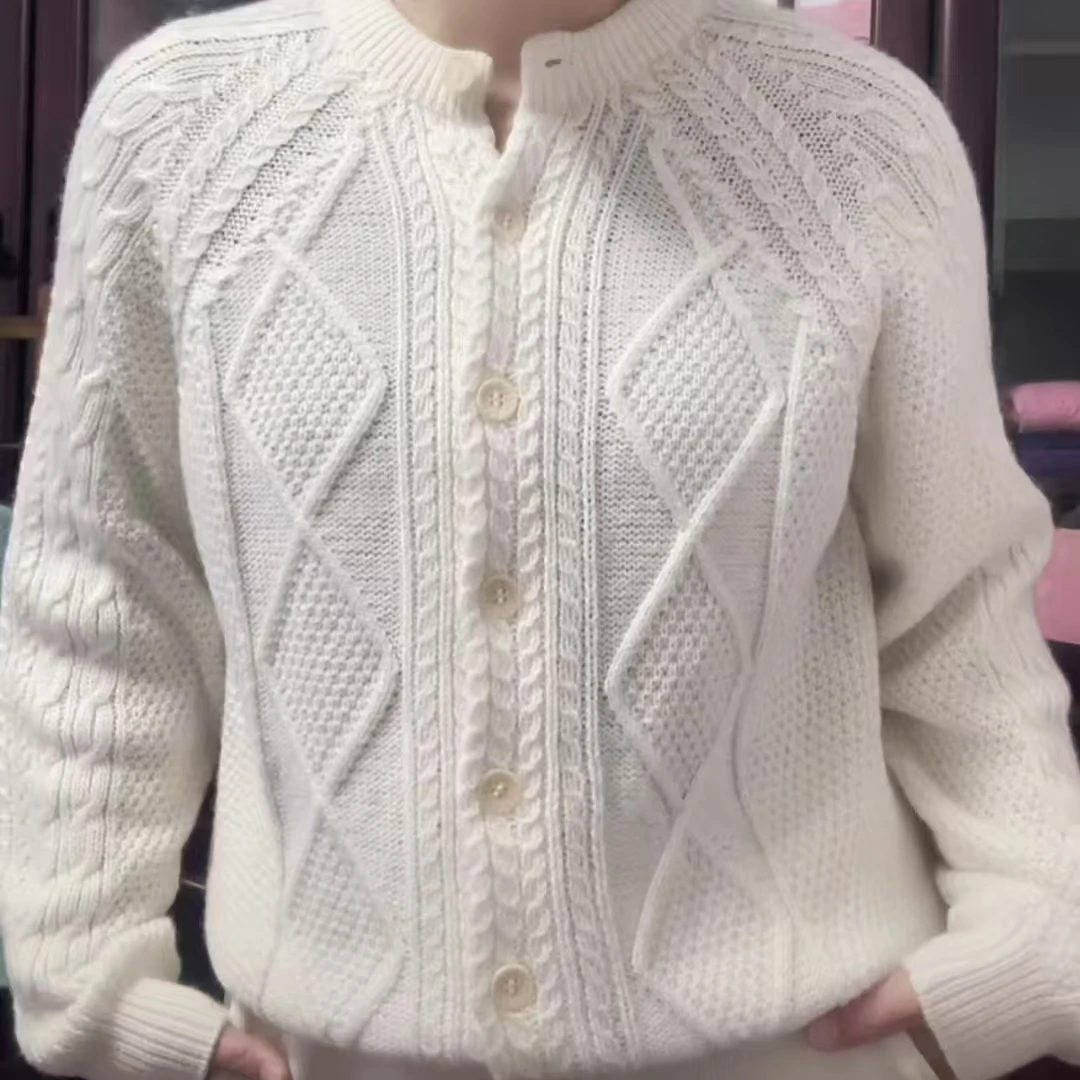 圆领基础开衫编织教程