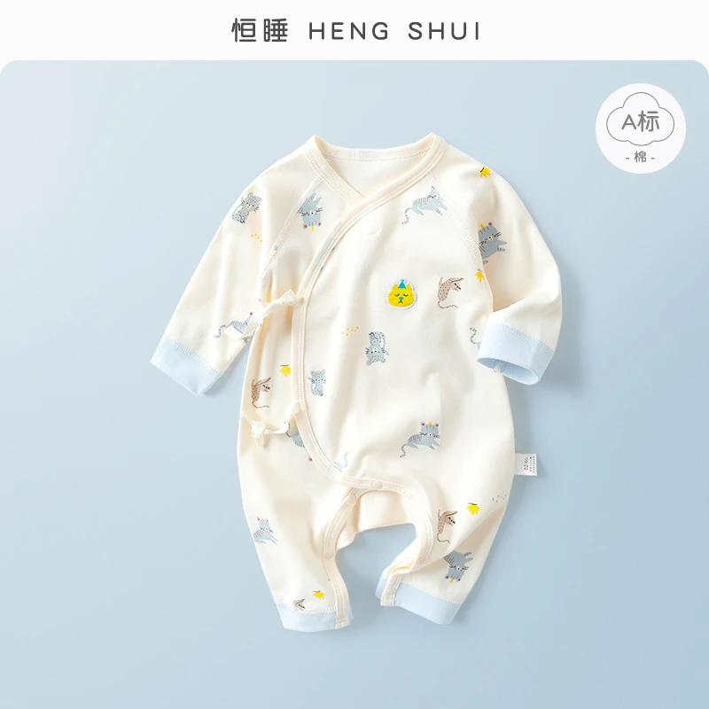 四季纯棉无骨连体衣春秋婴儿哈衣空调服外出服家居服宝宝内衣睡衣