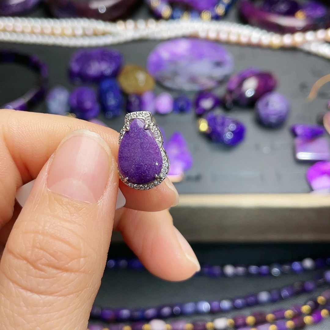 苏纪石（舒俱来）盒子银S925镶嵌