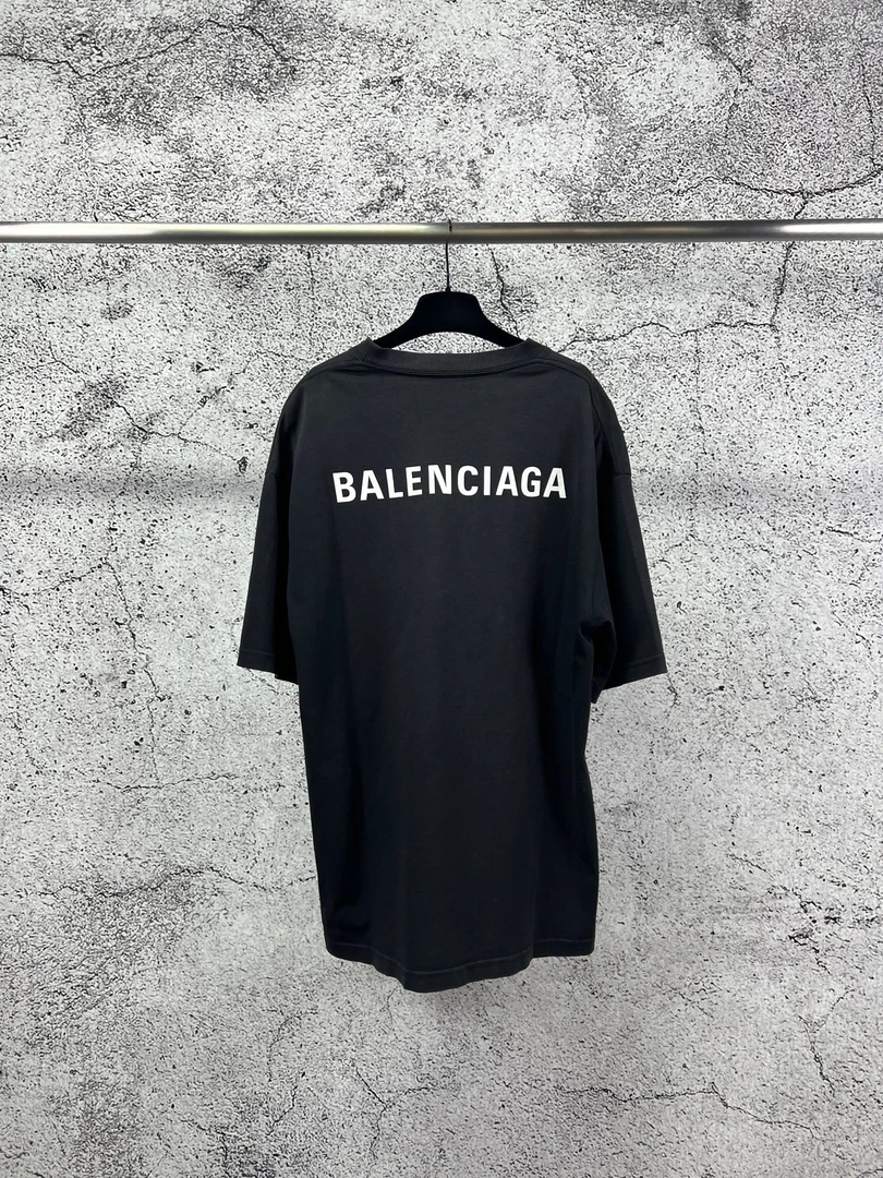 99新 Balenciaga/巴黎世家 前后印花T恤/XS码/RN0064