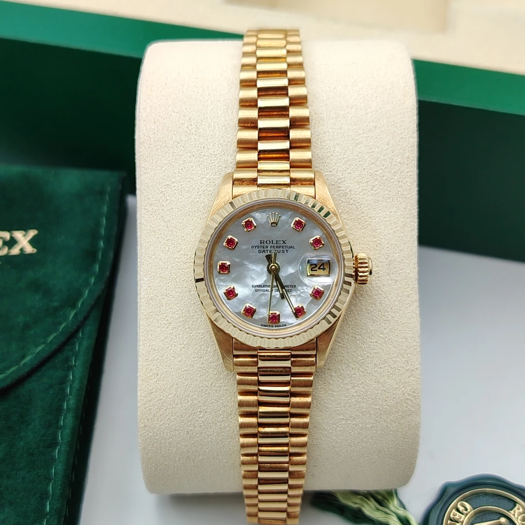 99新 Rolex/劳力士 日志系列69178/26mm/蓝宝石白贝母/女表/机械