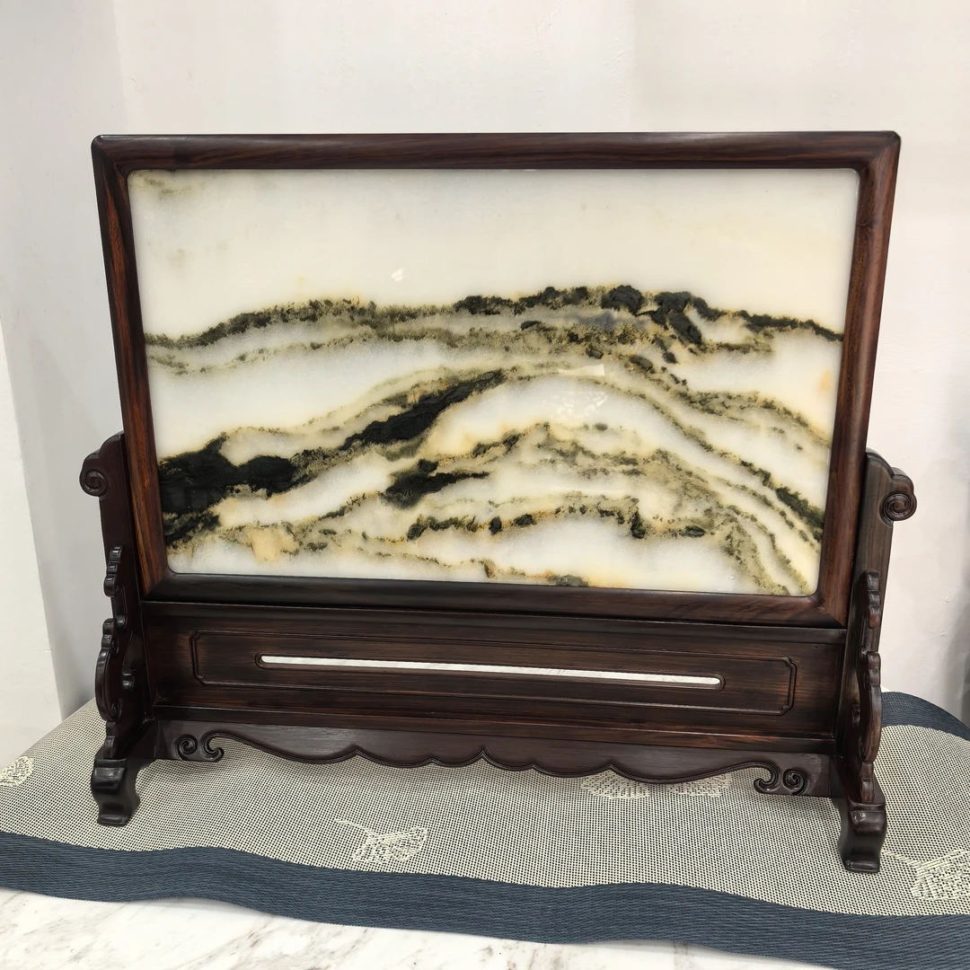 天然云石插屏摆件工艺品DHSZ大号中式精美