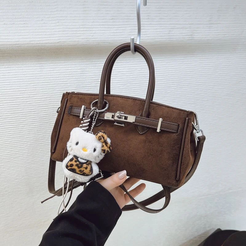 高级感质感女包新款质感复古水桶包百搭单肩包斜挎包6227