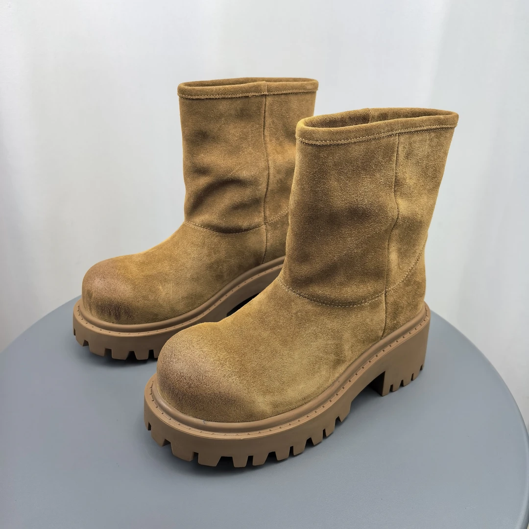 SGIRL TWTW厚底复古大头马丁靴女2025新款小个子英伦风酷飒短靴潮