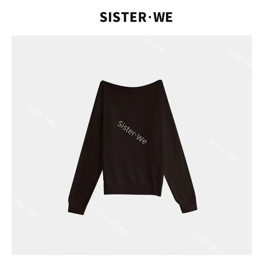 薇姐【旷野织歌】Sister·We早秋上新慵懒风一字肩上衣  80529