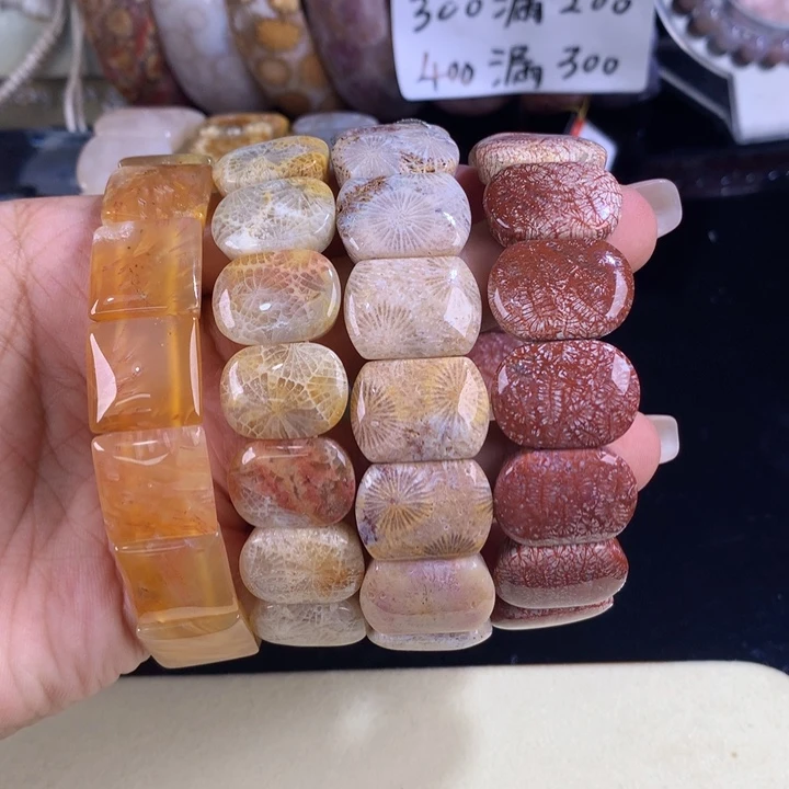 硅化珊瑚（珊瑚玉）未镶嵌吊坠(赠链)4号手排原价400漏300一条可挑